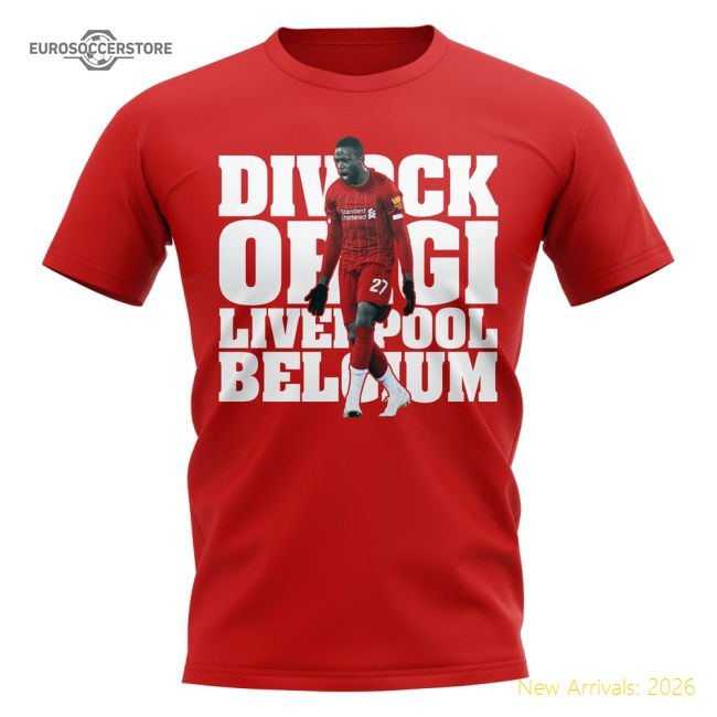 Divock Origi Liverpool Player T-Shirt (Red)-The Soccer Shirt Hub