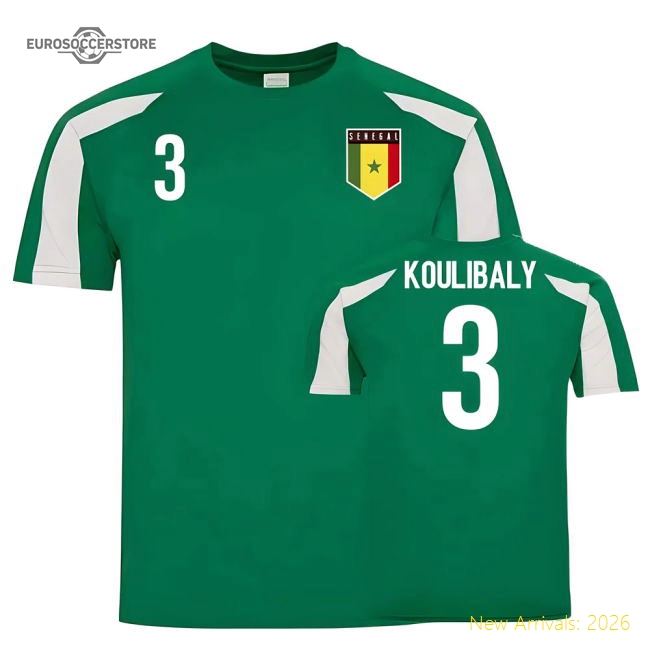 Senegal Sports Training Jerseys (Koulibaly 3)-The Soccer Shirt Hub