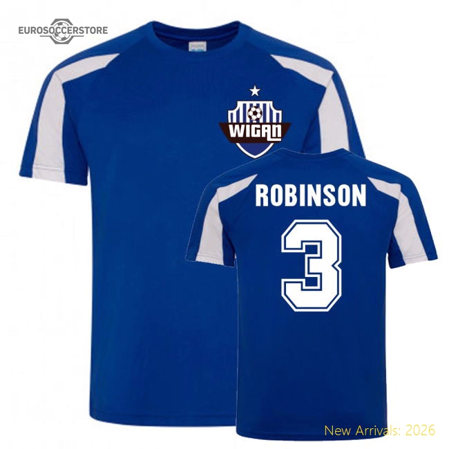 Antonee Robinson Wigan Sports Training Jersey (Blue)-The Soccer Shirt Hub