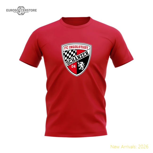 Ingolstadt Badge T-shirt (Red)-The Soccer Shirt Hub