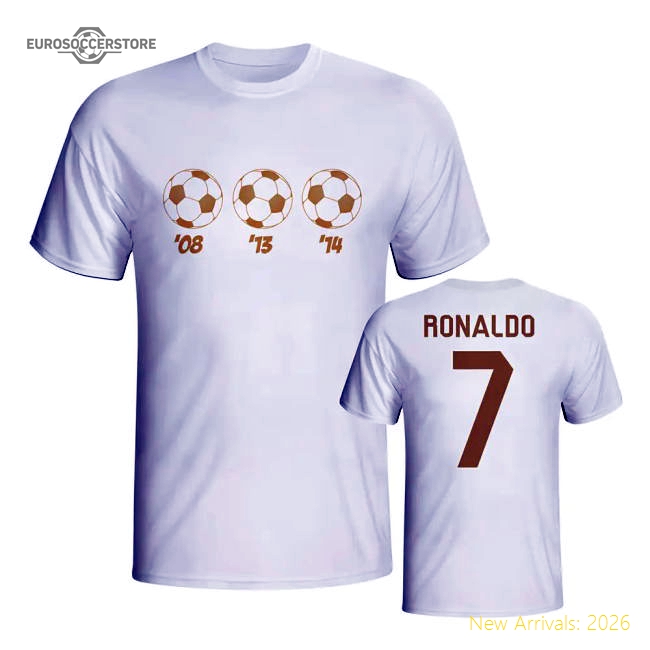 Ronaldo Player of the Year Tee (White)-The Soccer Shirt Hub