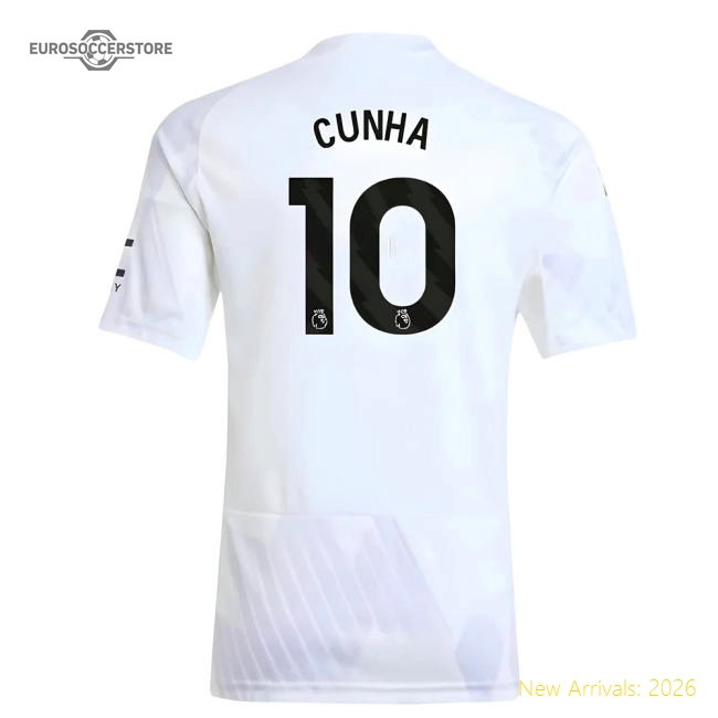 2025-2026 Man Utd Away Shirt (Kids) (Cunha 10)-The Soccer Shirt Hub