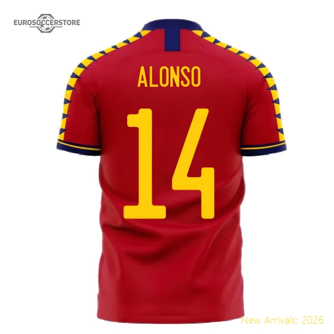 Spain 2025-2026 Home Concept Football Kit (Libero) (ALONSO 14)-The Soccer Shirt Hub