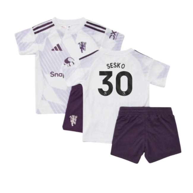 2025-2026 Man Utd Away Baby Kit (Sesko 30)-The Soccer Shirt Hub