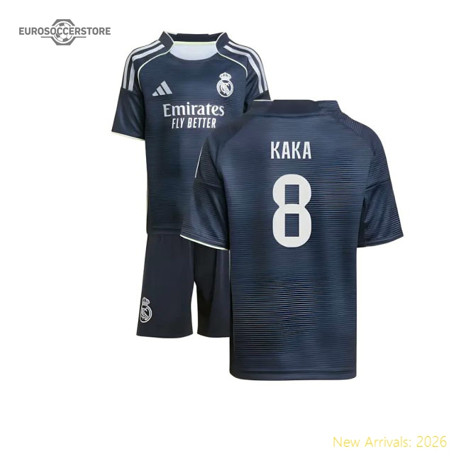 2025-2026 Real Madrid Away Mini Kit (Kaka 8)-The Soccer Shirt Hub