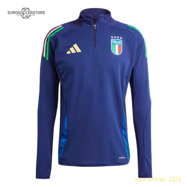 2024-2025 Italy Training Top (Navy)-The Soccer Shirt Hub