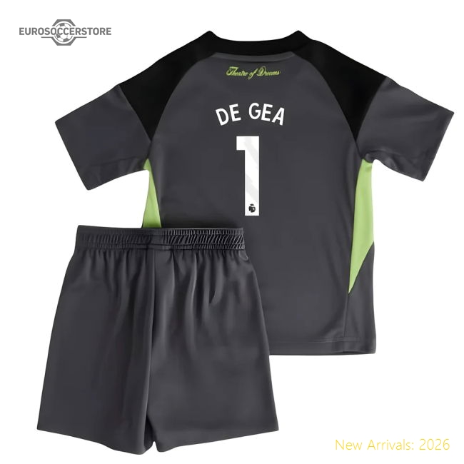 2025-2026 Man Utd Home Goalkeeper Mini Kit (De Gea 1)-The Soccer Shirt Hub
