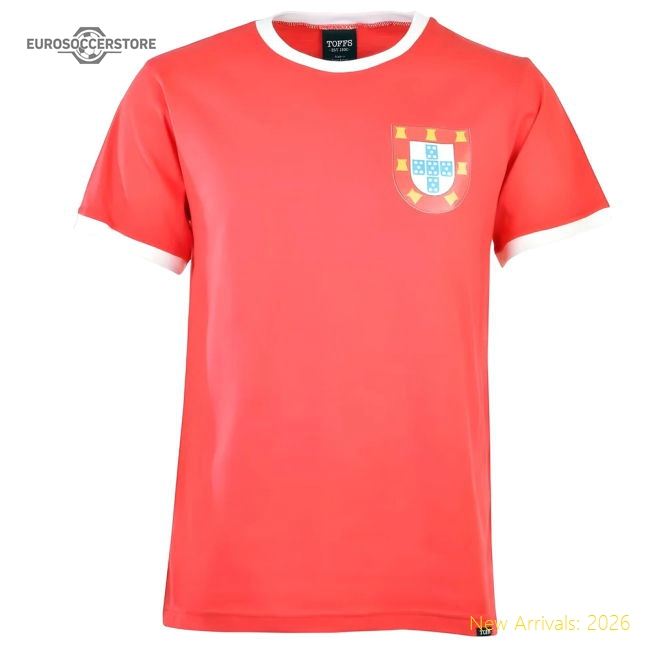 Portugal 12th ManT-Shirt - Red/White Ringer-The Soccer Shirt Hub