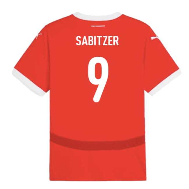 2024-2025 Austria Home Shirt (Sabitzer 9)-The Soccer Shirt Hub