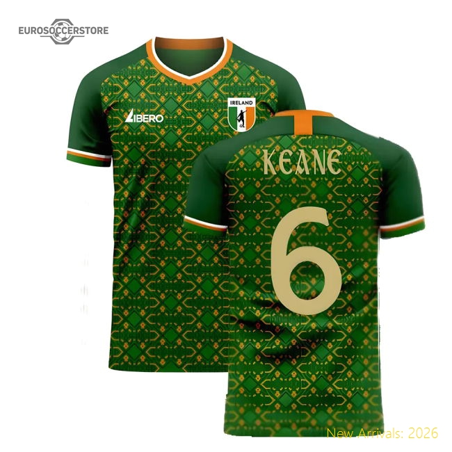 Ireland 2025-2026 Home Concept Football Kit (Libero) (KEANE 6)-The Soccer Shirt Hub