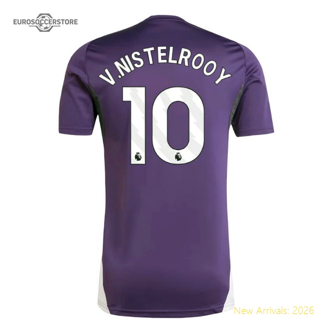 2025-2026 Man Utd Training Jersey (Aurora Plum) (V.Nistelrooy 10)-The Soccer Shirt Hub