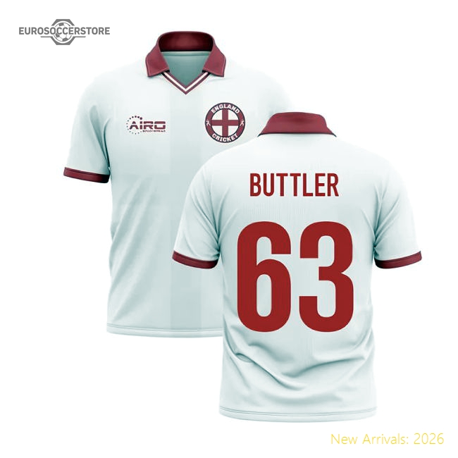 2025-2026 England Cricket Concept Shirt (Buttler 63)-The Soccer Shirt Hub