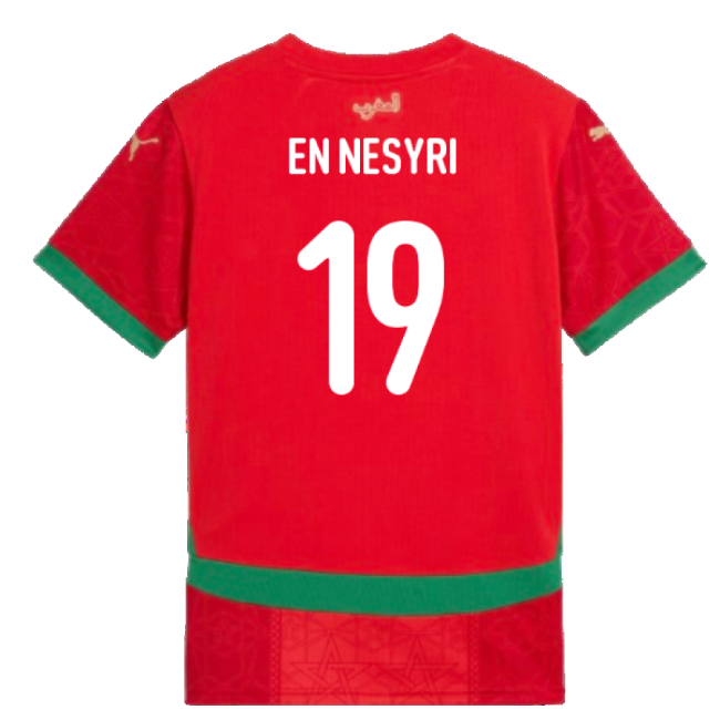 2024-2025 Morocco Home Shirt (Kids) (En Nesyri 19)-The Soccer Shirt Hub