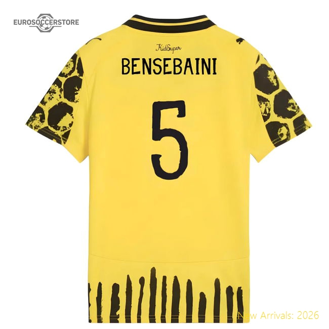 2025-2026 KIDSUPER x Borussia Dortmund CWC Shirt - Kids (Bensebaini 5)-The Soccer Shirt Hub