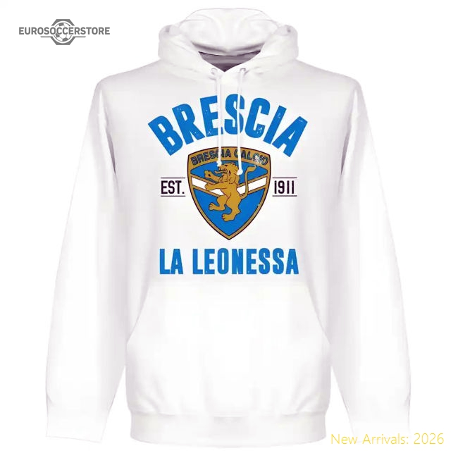 Brescia Established Hoodie - White-The Soccer Shirt Hub