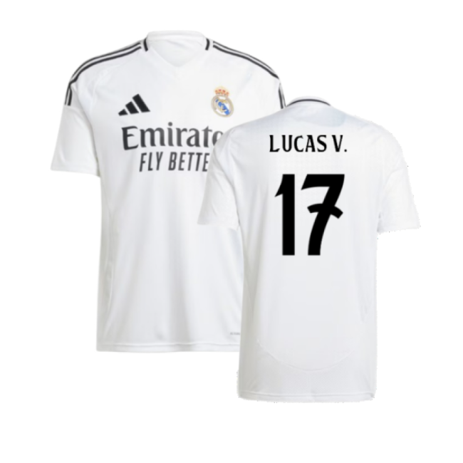 2024-2025 Real Madrid Home Shirt (Lucas V. 17)-The Soccer Shirt Hub