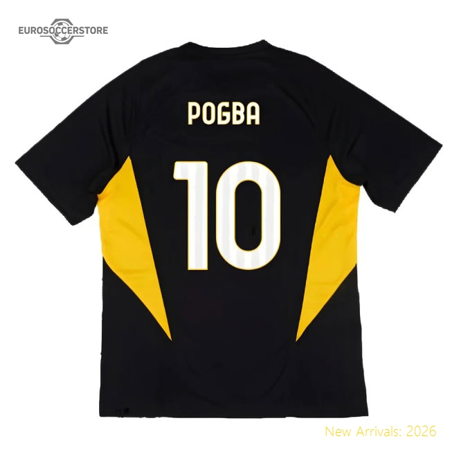 2023-2024 Juventus Training Shirt (Black) (POGBA 10)-The Soccer Shirt Hub