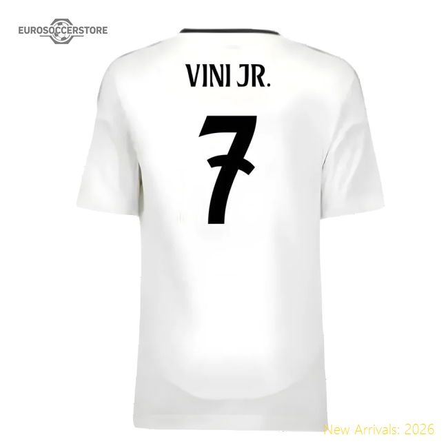 2024-2025 Real Madrid Home Youth Kit (Vini Jr. 7)-The Soccer Shirt Hub