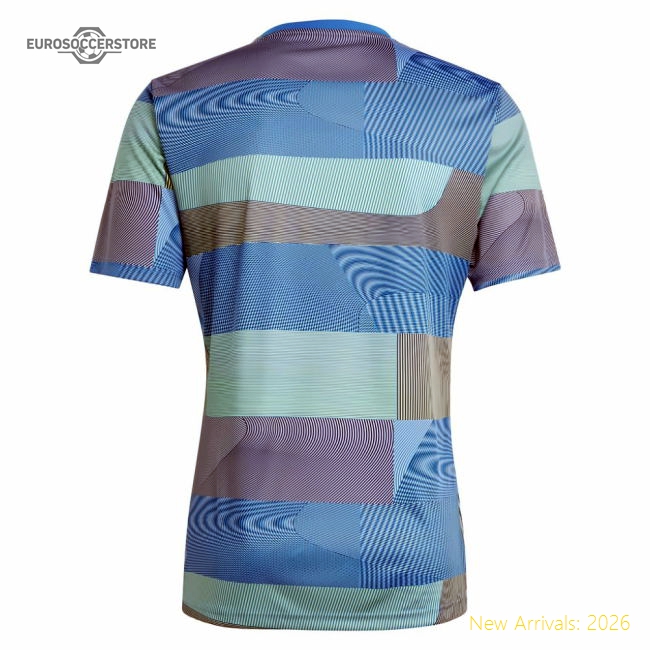 2025-2026 Real Madrid Pre-Match Shirt (Blue)-The Soccer Shirt Hub