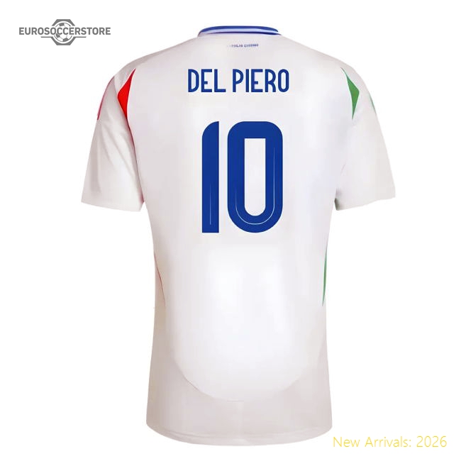 2024-2025 Italy Away Shirt (DEL PIERO 10)-The Soccer Shirt Hub