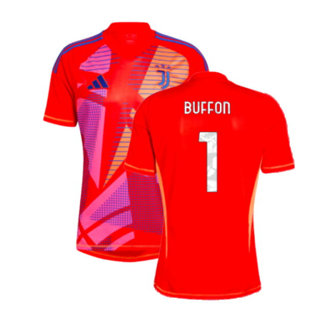 2024-2025 Juventus Home Goalkeeper Shirt (Red) (Buffon 1)-The Soccer Shirt Hub