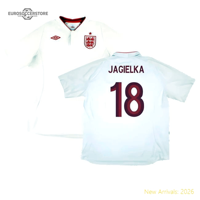 England 2012-13 Home Shirt (Good) (Jagielka 18)-The Soccer Shirt Hub