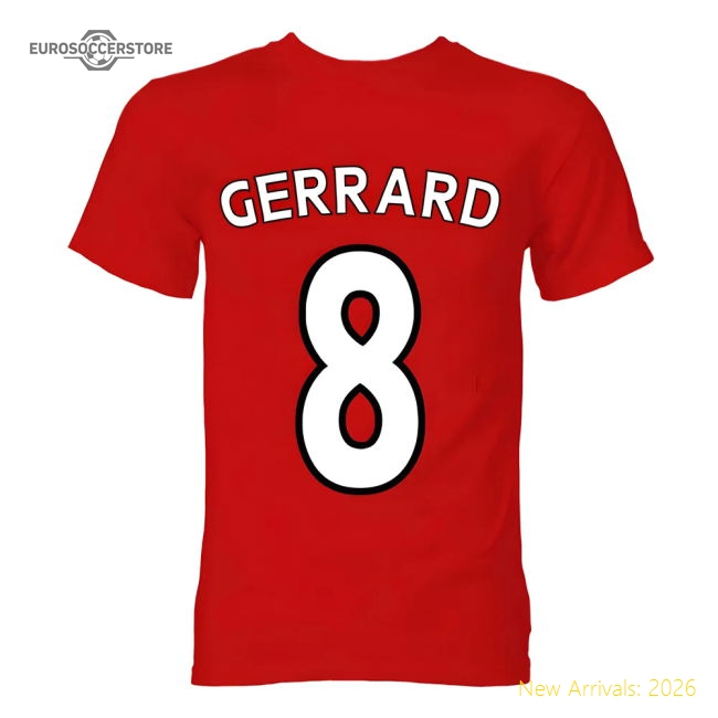 Steven Gerrard Liverpool Hero T-Shirt (Red)-The Soccer Shirt Hub