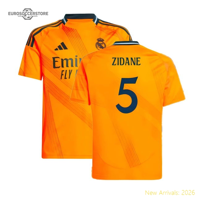 2024-2025 Real Madrid Away Shirt (Kids) (Zidane 5)-The Soccer Shirt Hub