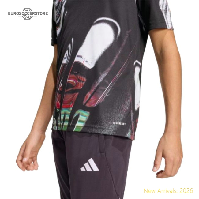 2025-2026 Man Utd Pre Match Shirt (Black) - Kids-The Soccer Shirt Hub