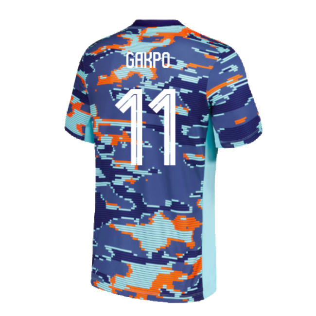 2024-2025 Netherlands Pre-Match Training Shirt (Blue) - Kids (Gakpo 11)-The Soccer Shirt Hub