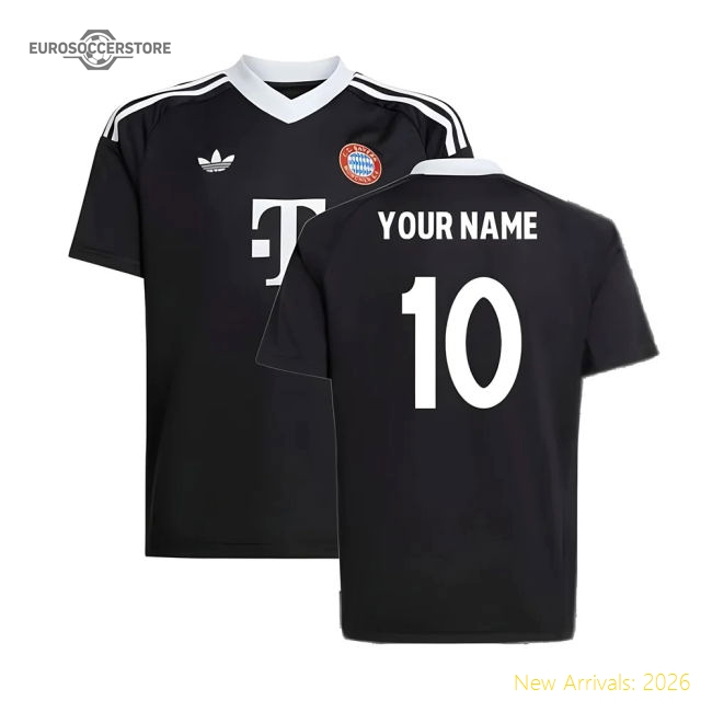 2024-2025 Bayern Munich Third Goalkeeper Shirt (Black) - Kids (Your Name)-The Soccer Shirt Hub