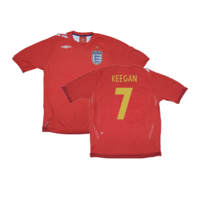 England 2006-08 Away Shirt (S) (Excellent) (KEEGAN 7)-The Soccer Shirt Hub