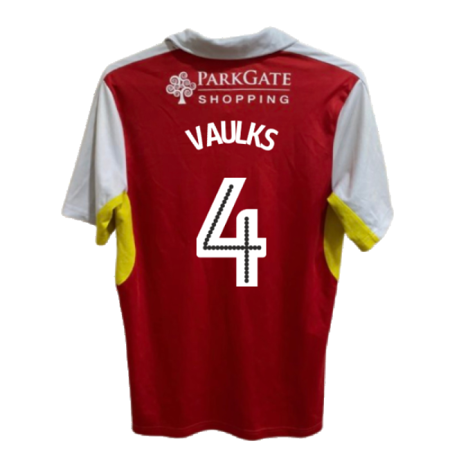 Rotherham 2016-17 Home Shirt ((Good) XL) (Vaulks 4)-The Soccer Shirt Hub