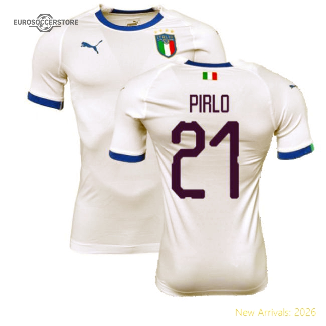 2018-2019 Italy Away evoKIT Away Shirt (Pirlo 21)-The Soccer Shirt Hub