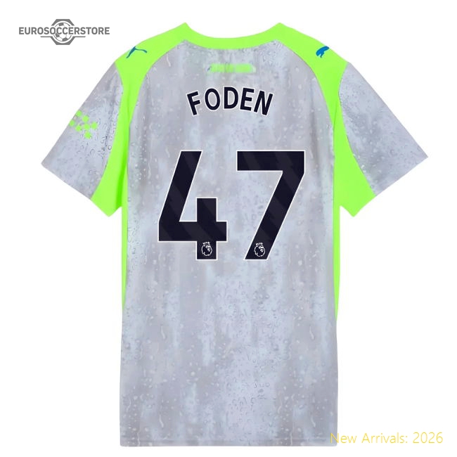 2025-2026 Man City Third Shirt (Womens) (Foden 47)-The Soccer Shirt Hub