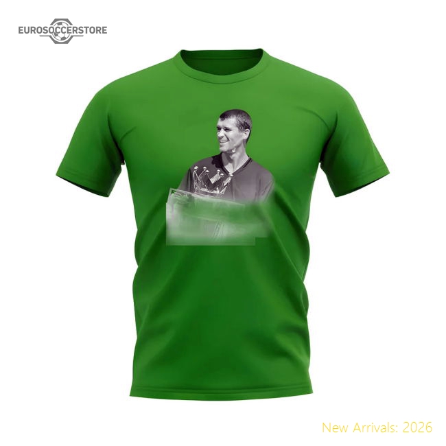 Roy Keane Manchester United Legend T-Shirt (Green)-The Soccer Shirt Hub