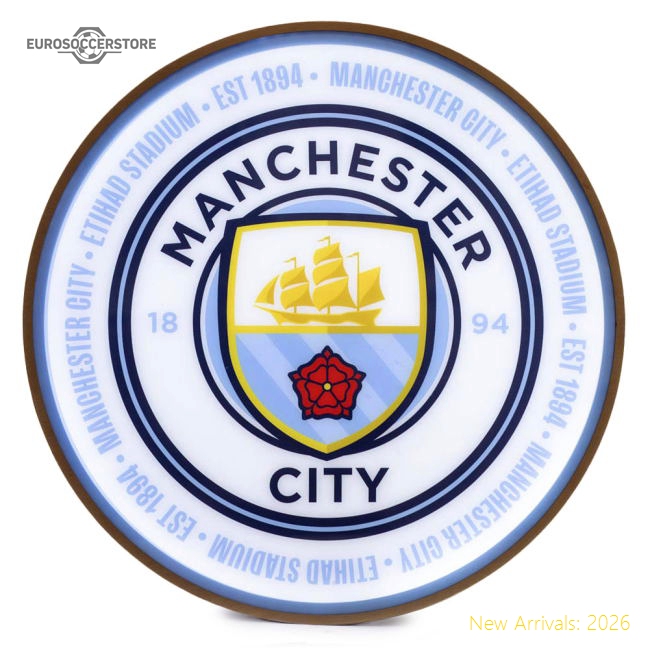 Manchester City FC 12 Inch LED Wall Light-The Soccer Shirt Hub