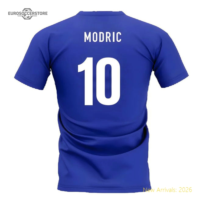 Croatia Team T-Shirt - Royal (MODRIC 10)-The Soccer Shirt Hub