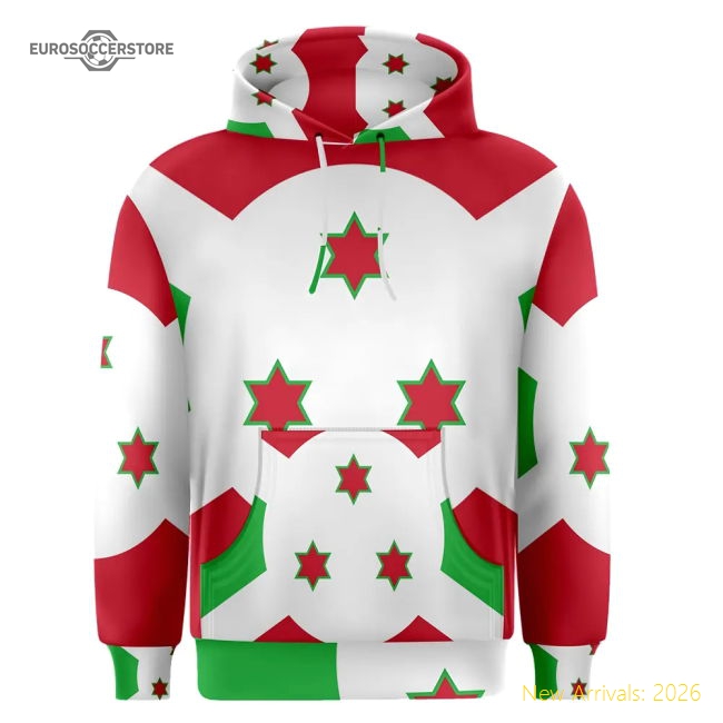Burundi Sublimated Flag Hoody-The Soccer Shirt Hub