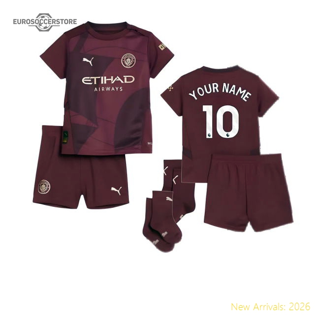 2024-2025 Man City Third Baby Kit (Your Name)-The Soccer Shirt Hub