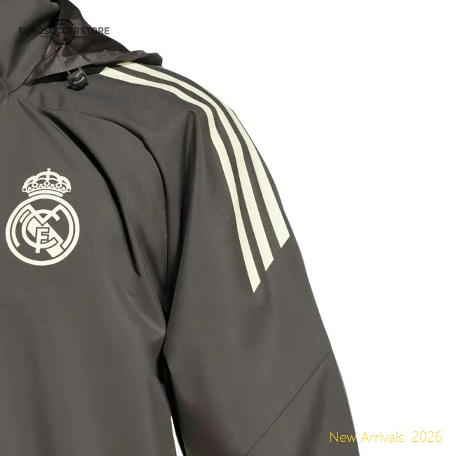 2025-2026 Real Madrid Allweather Jacket (Utility Grey)-The Soccer Shirt Hub