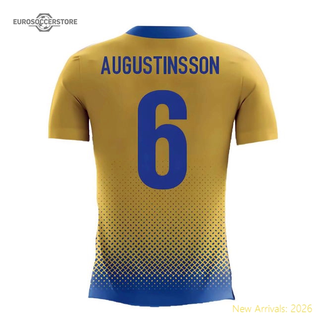 2025-2026 Sweden Airo Concept Home Shirt (Augustinsson 6)-The Soccer Shirt Hub