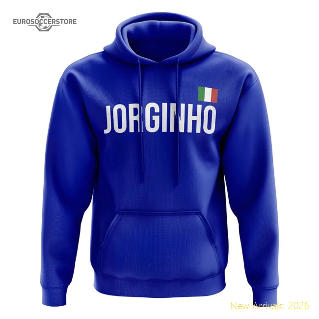 Jorginho Italy name hoody (royal)-The Soccer Shirt Hub