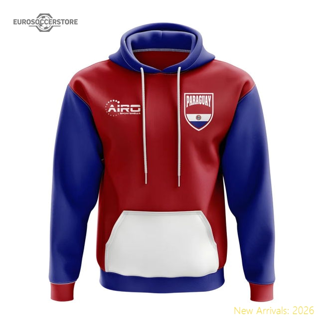 Paraguay Concept Country Football Hoody (Red)-The Soccer Shirt Hub