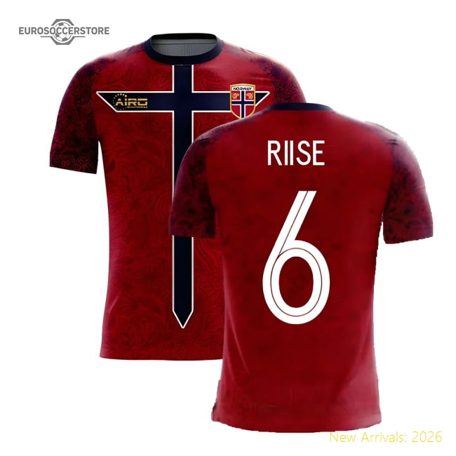 Norway 2025-2026 Home Concept Football Kit (Airo) (RIISE 6)-The Soccer Shirt Hub