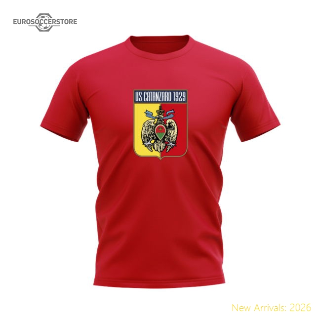 Catanzaro Badge T-Shirt (Red)-The Soccer Shirt Hub