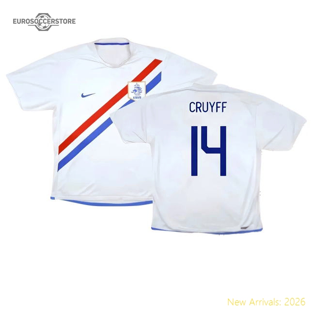 Holland 2006-08 Away Shirt ((Very Good) S) (Cruyff 14)-The Soccer Shirt Hub