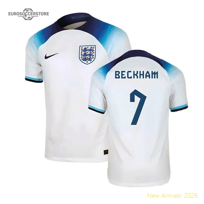 2022-2023 England Home Shirt (Beckham 7)-The Soccer Shirt Hub
