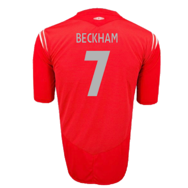 England 2004-06 Away Shirt (2XL) (Excellent) (Beckham 7)-The Soccer Shirt Hub
