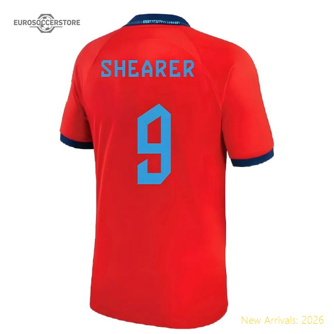 2022-2023 England Away Shirt (Shearer 9)-The Soccer Shirt Hub
